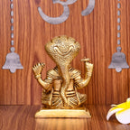 Brass Sitting Lord Vishnu Idol (4.5 Inch) Vedansh Craft