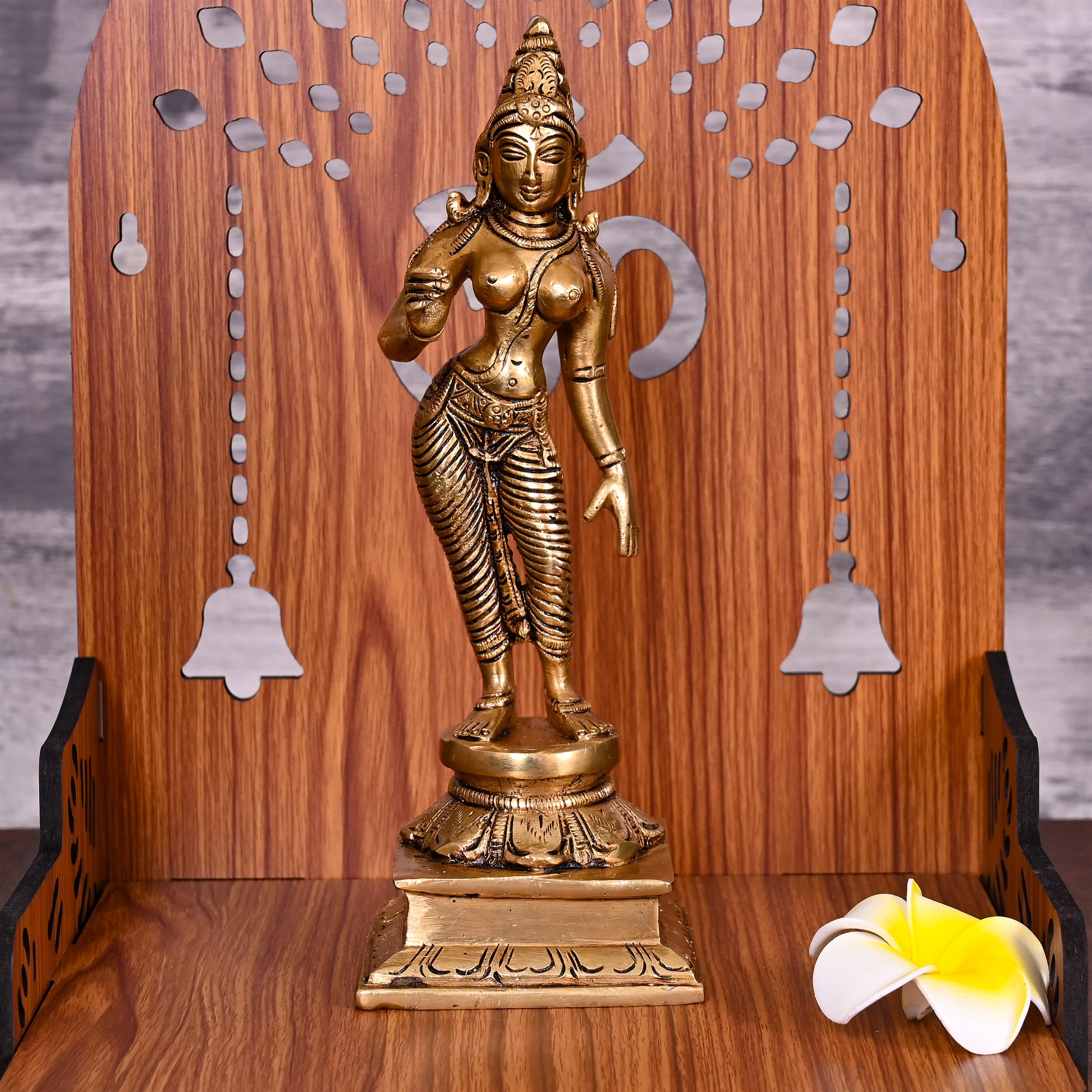 Brass Superfine Goddess Parvati Idol (9 Inch) Vedansh Craft