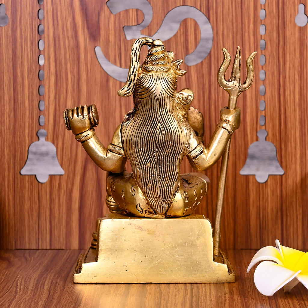 Brass Sitting Lord Shiva Idol (6.5 Inch) Vedansh Craft