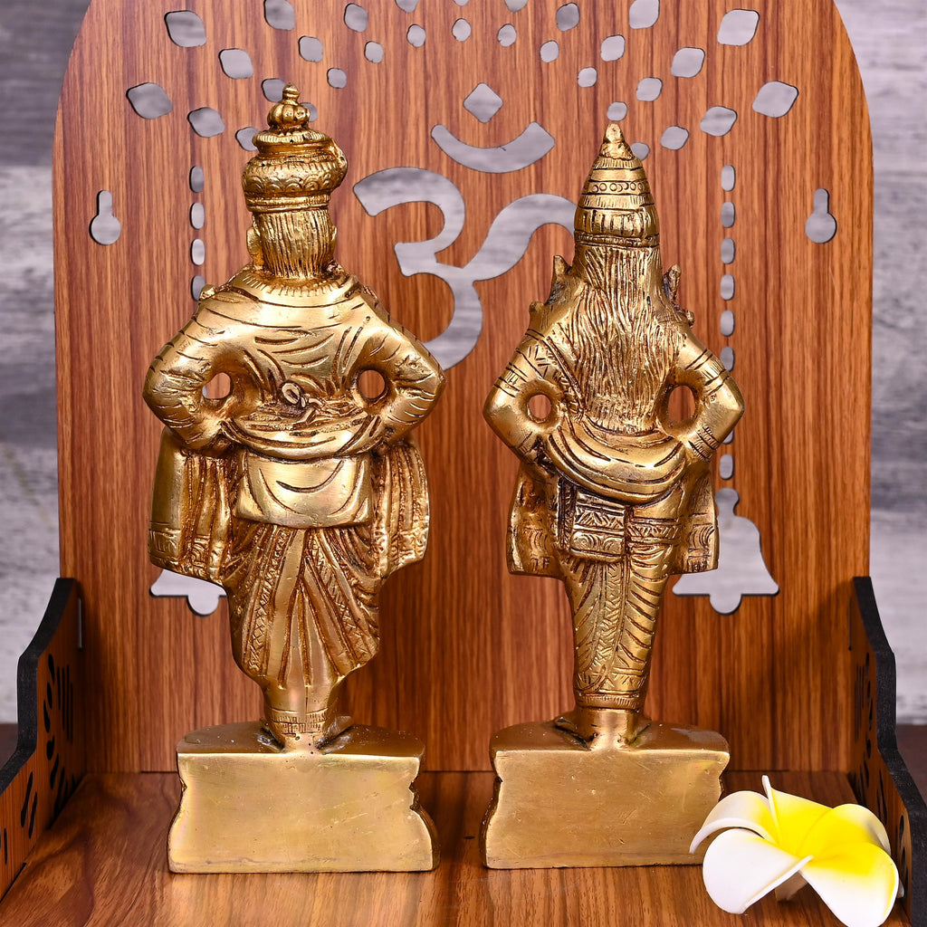 Brass Vitthal Rukmini Idols Set (8 Inch) Vedansh Craft