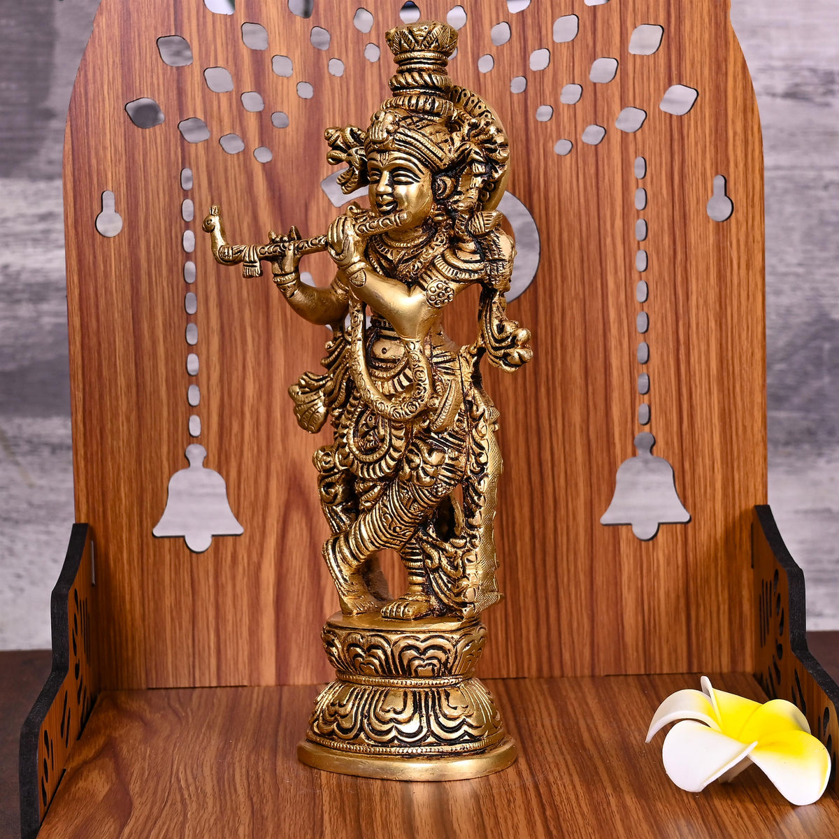 Brass Standing Krishna Idol (9.5 Inch) Vedansh Craft