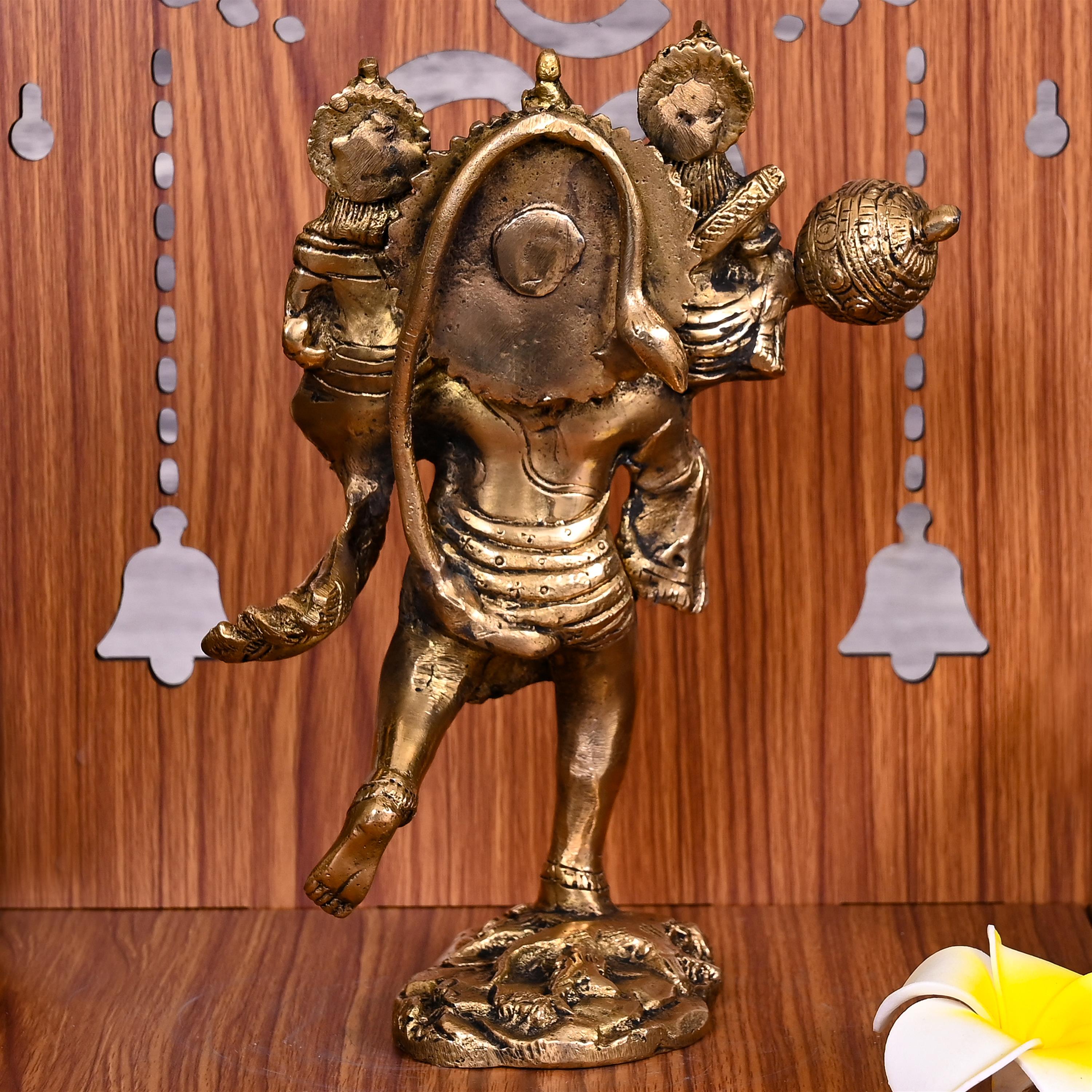 Brass Lord Hanuman, Ram And Lakshman Statue (8 Inch) Vedansh Craft