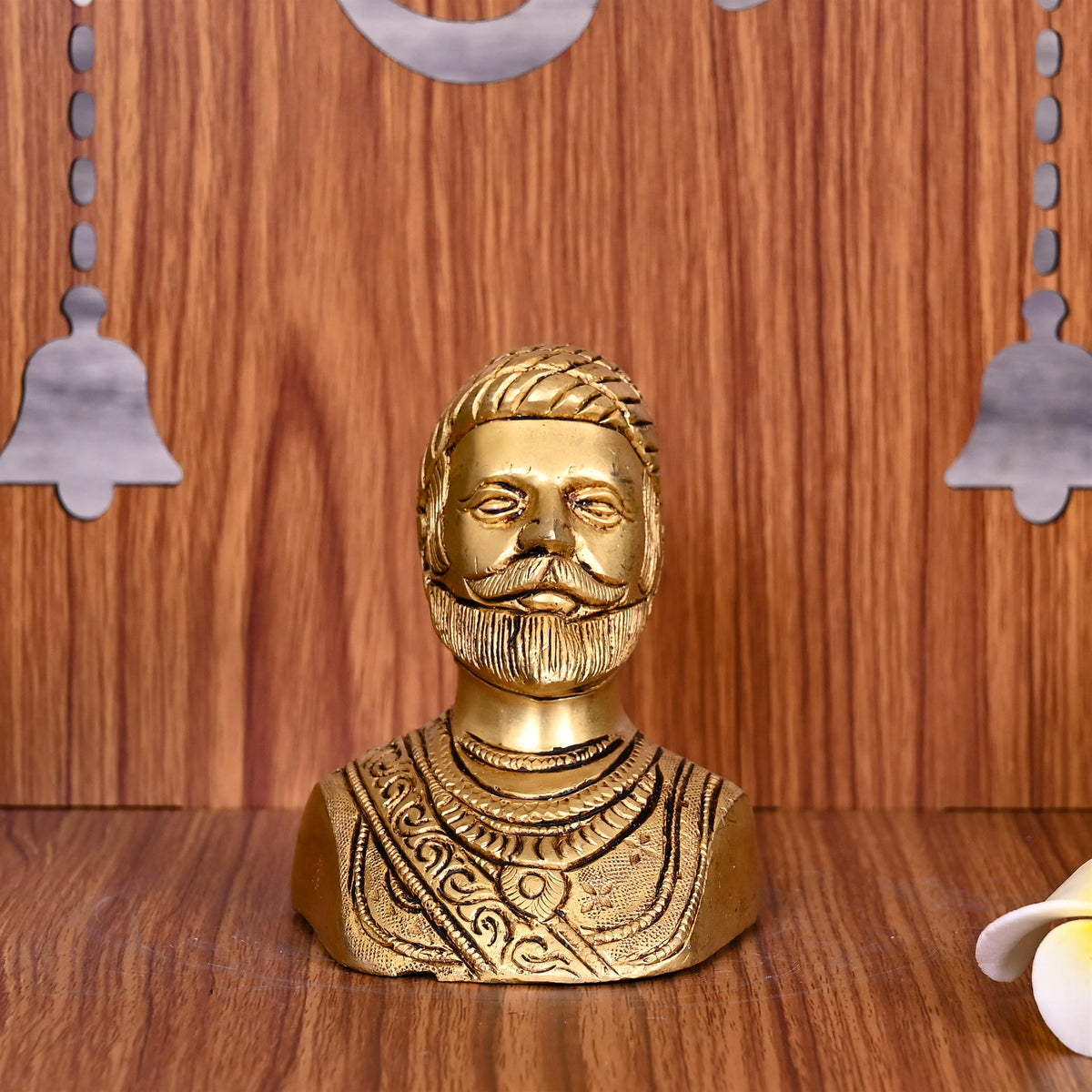 Brass Chatrapati Shivaji Maharaj Bust (3.5 ) Vedansh Craft