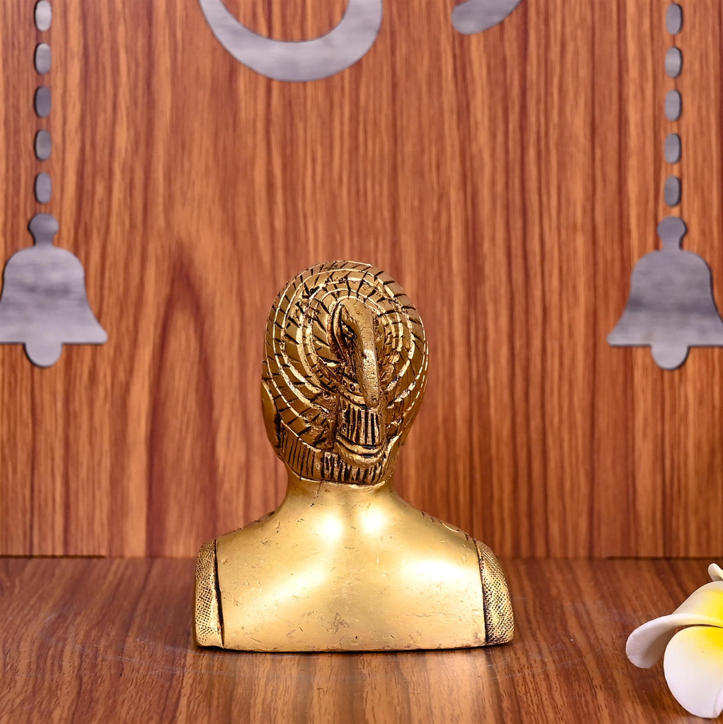 Brass Chatrapati Shivaji Maharaj Bust (3.5 ) Vedansh Craft