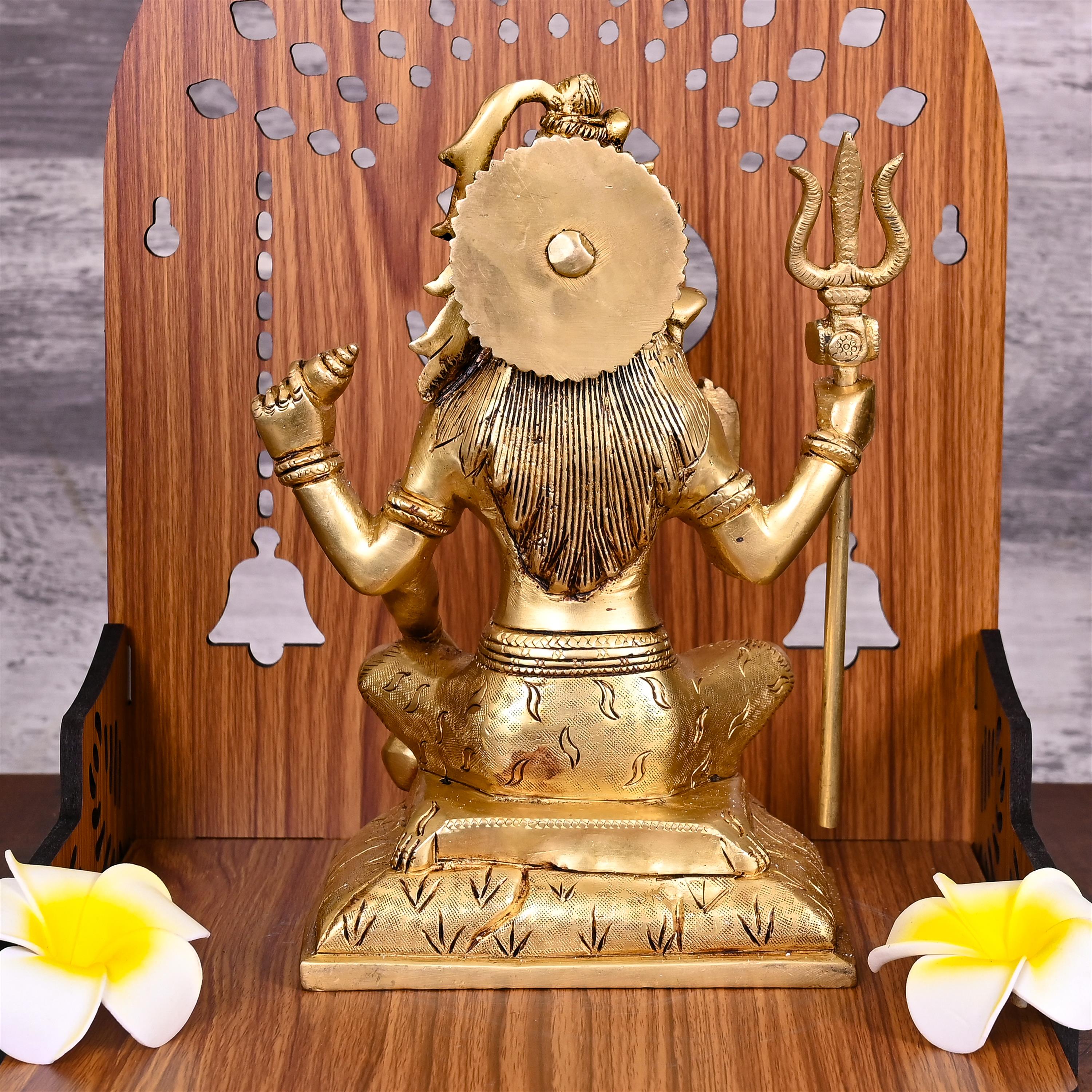 Brass Sitting Lord Shiva Idol Statue (8.5 Inch) Vedansh Craft