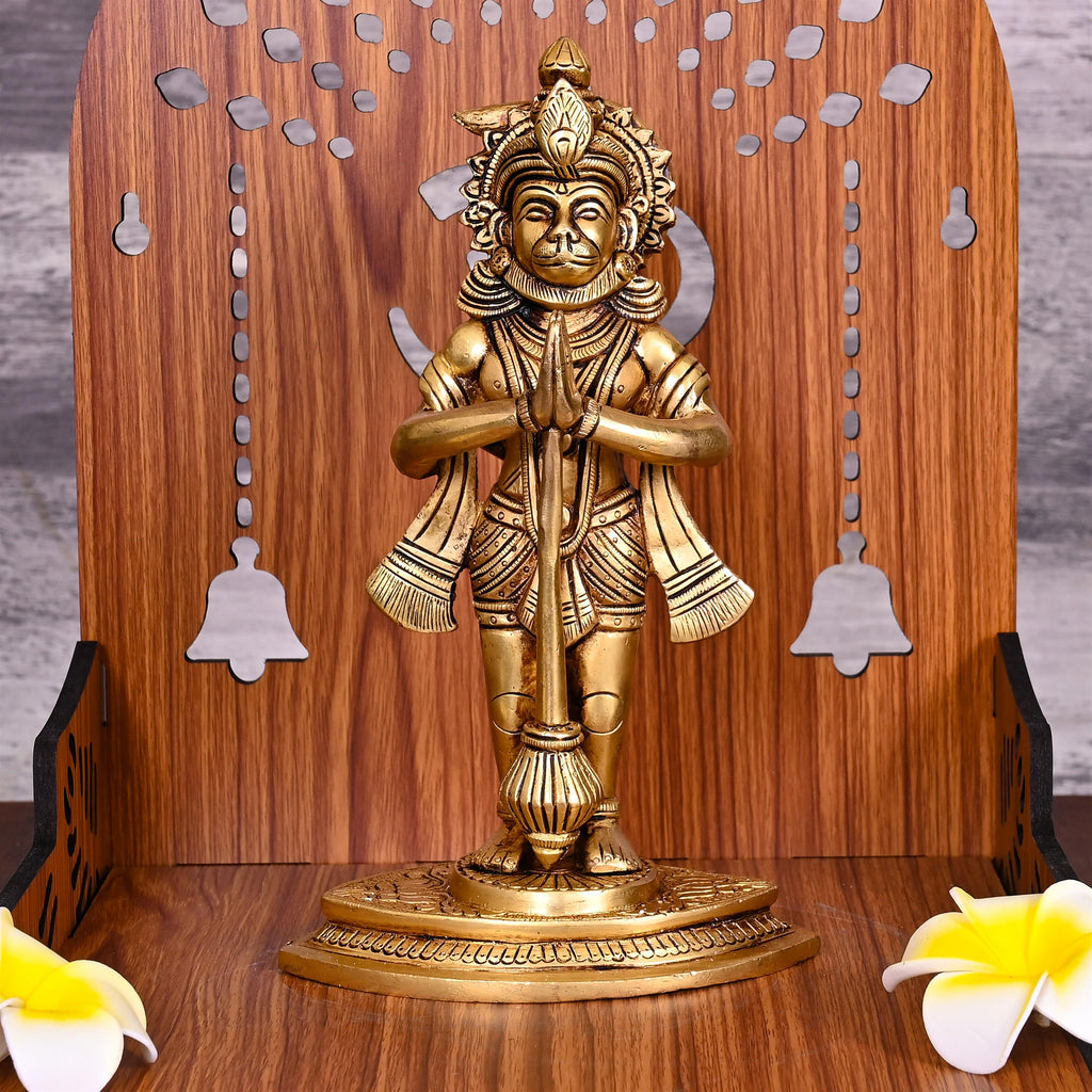 Brass Hanuman Standing Statue (9 Inch) Vedansh Craft
