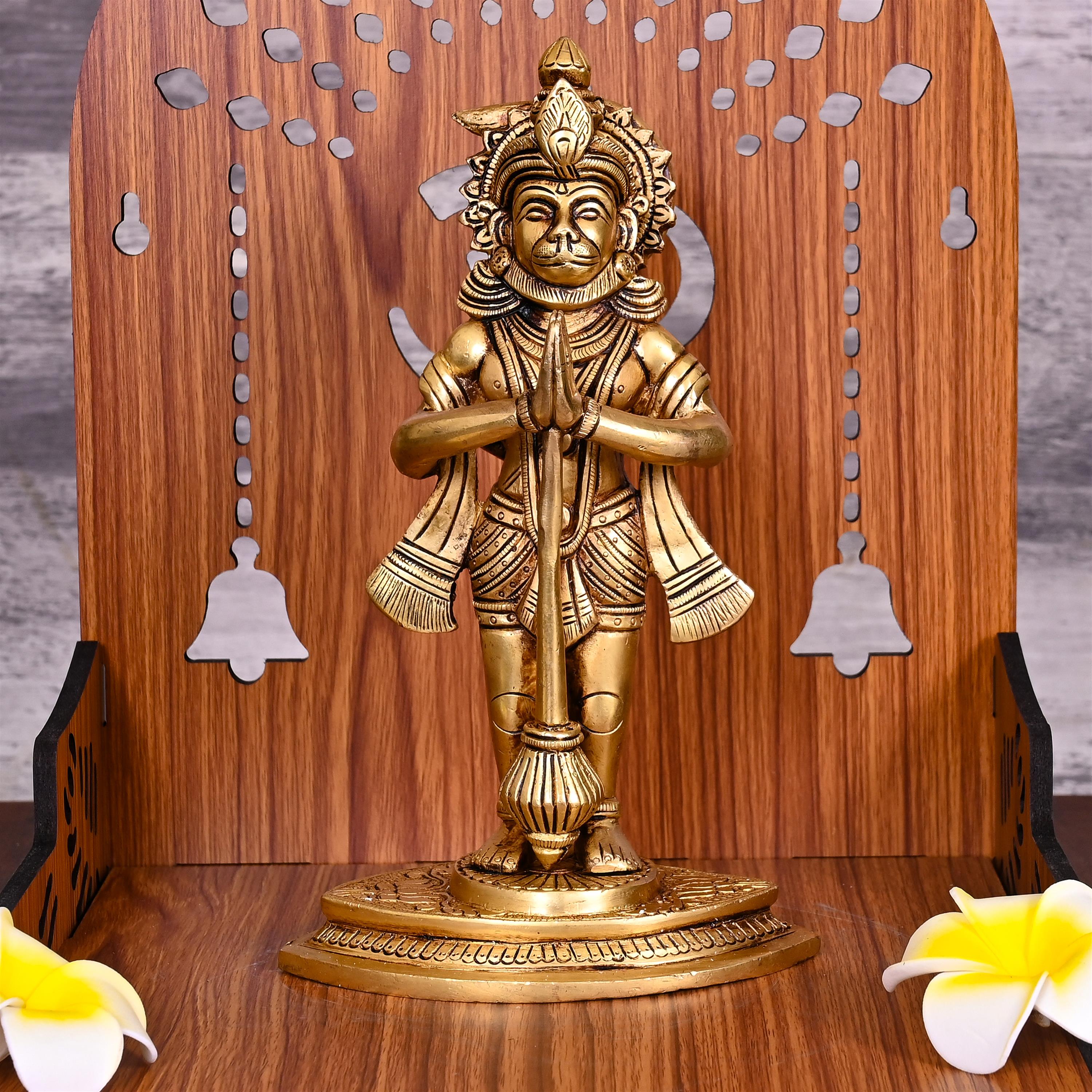 Brass Hanuman Standing Statue (9 Inch) Vedansh Craft