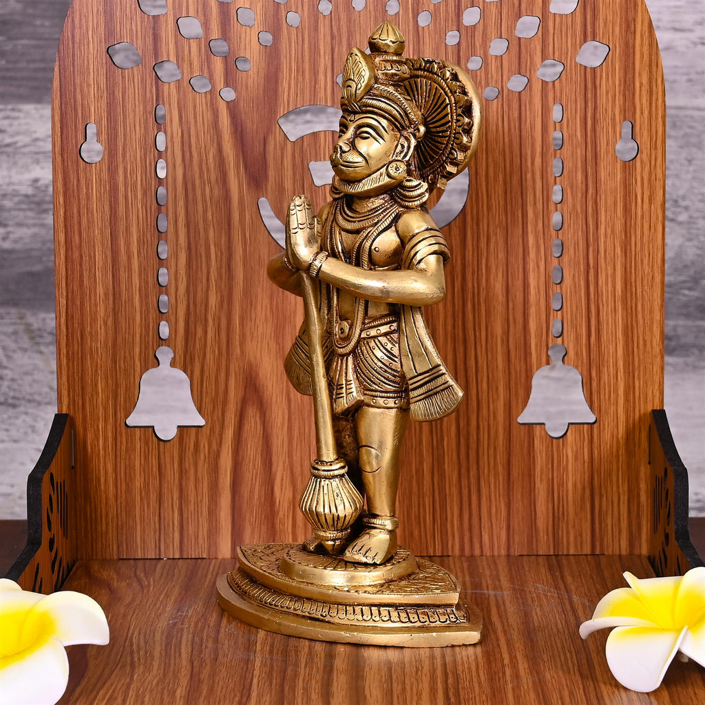 Brass Hanuman Standing Statue (9 Inch) Vedansh Craft