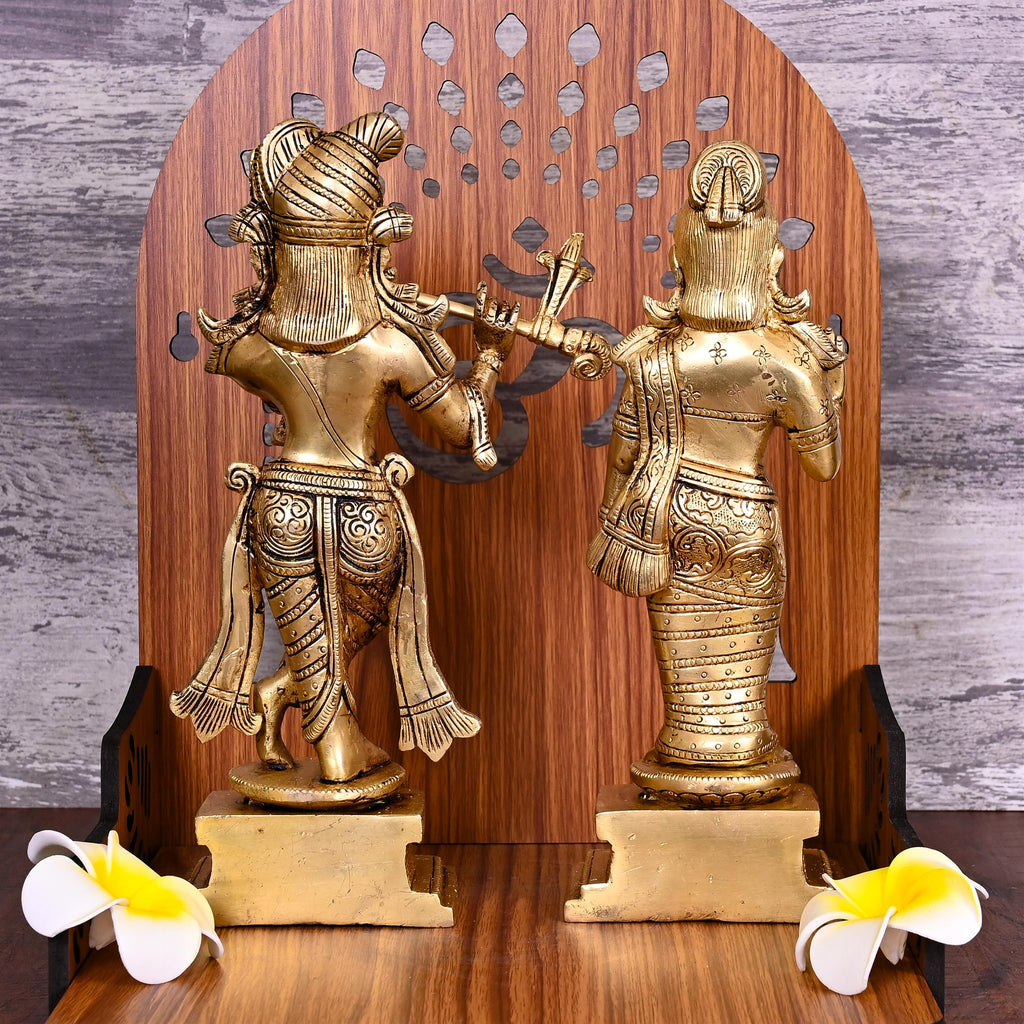 Brass Standing Radha Krishna Idols Set (9.5 Inch) Vedansh Craft