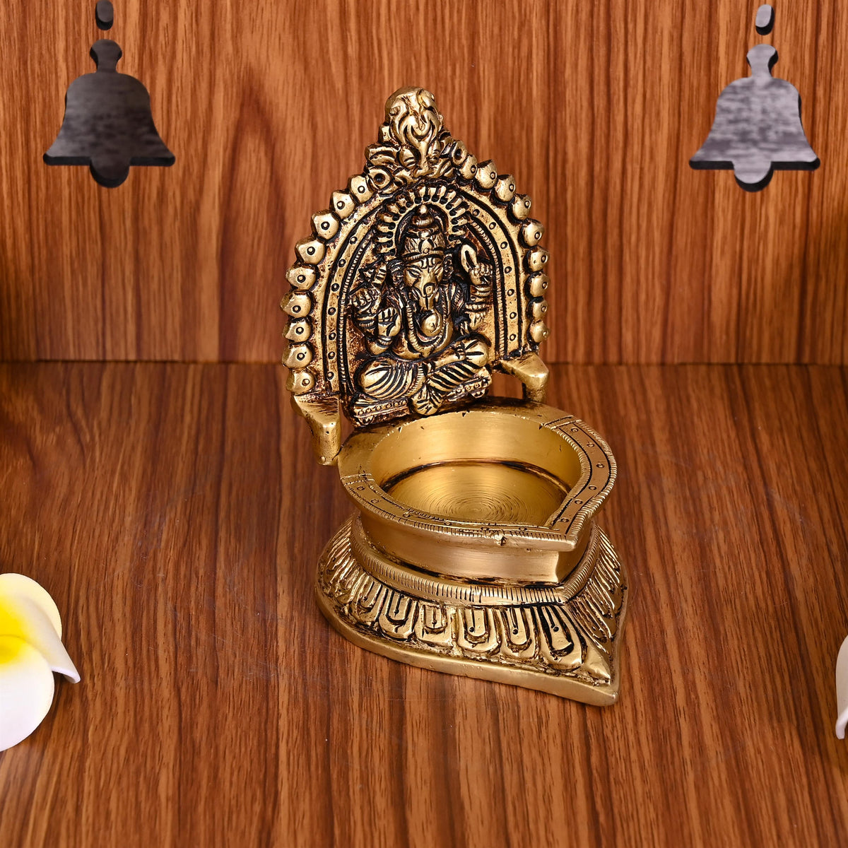 Brass Ganesha Diya (4.5 Inch) Vedansh Craft