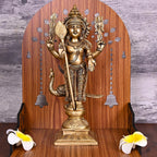 Brass Standing Lord Murugan/Kartikeya Statue (11.5 Inch)
