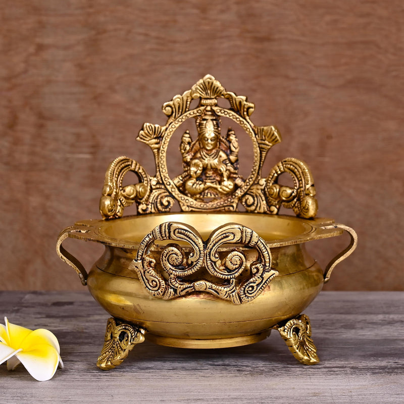 Brass Traditional Lakshmi Urli/Floater (7 Inch) Vedansh Craft