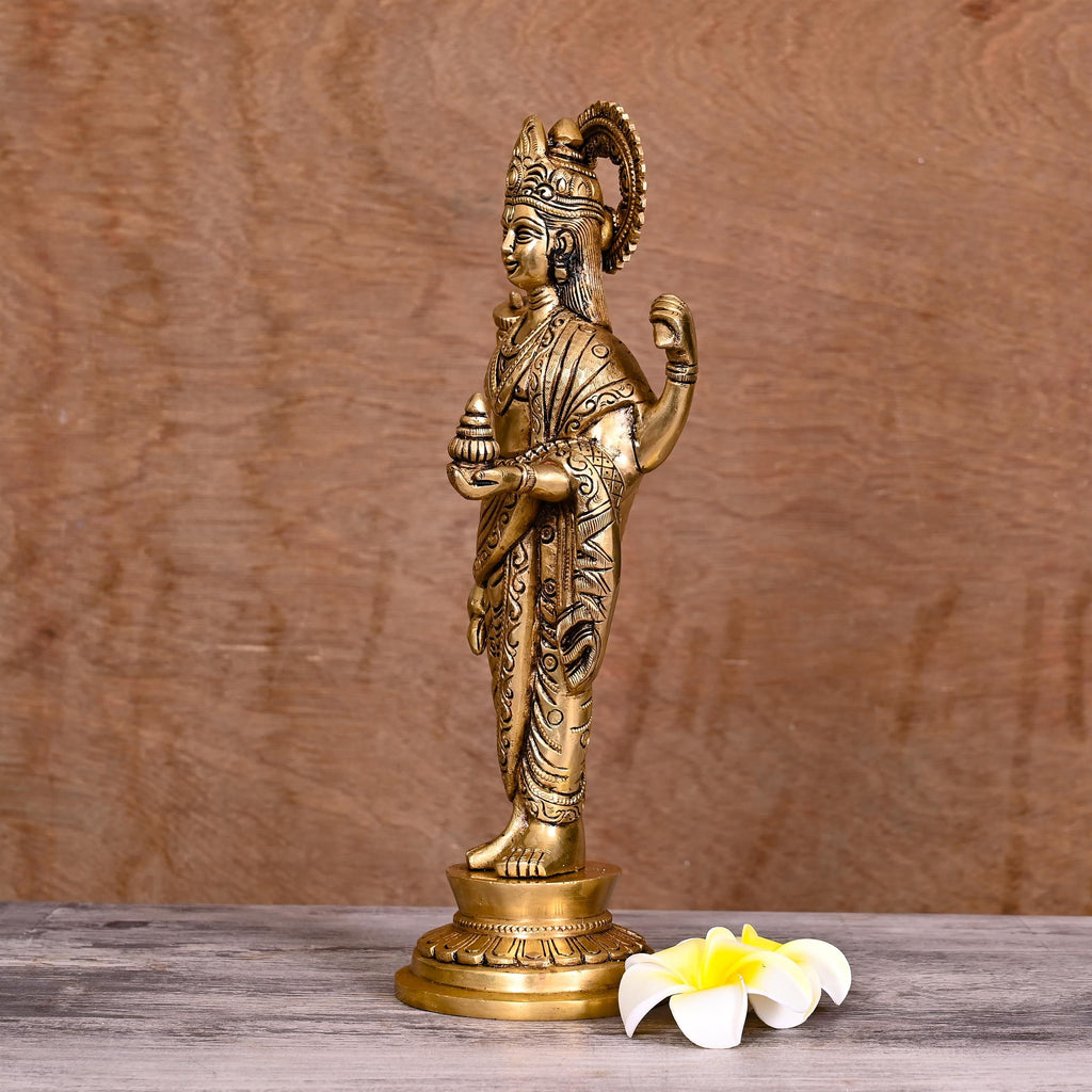 Brass Superfine Lord Dhanvantari Statue (12 Inch) Vedansh Craft