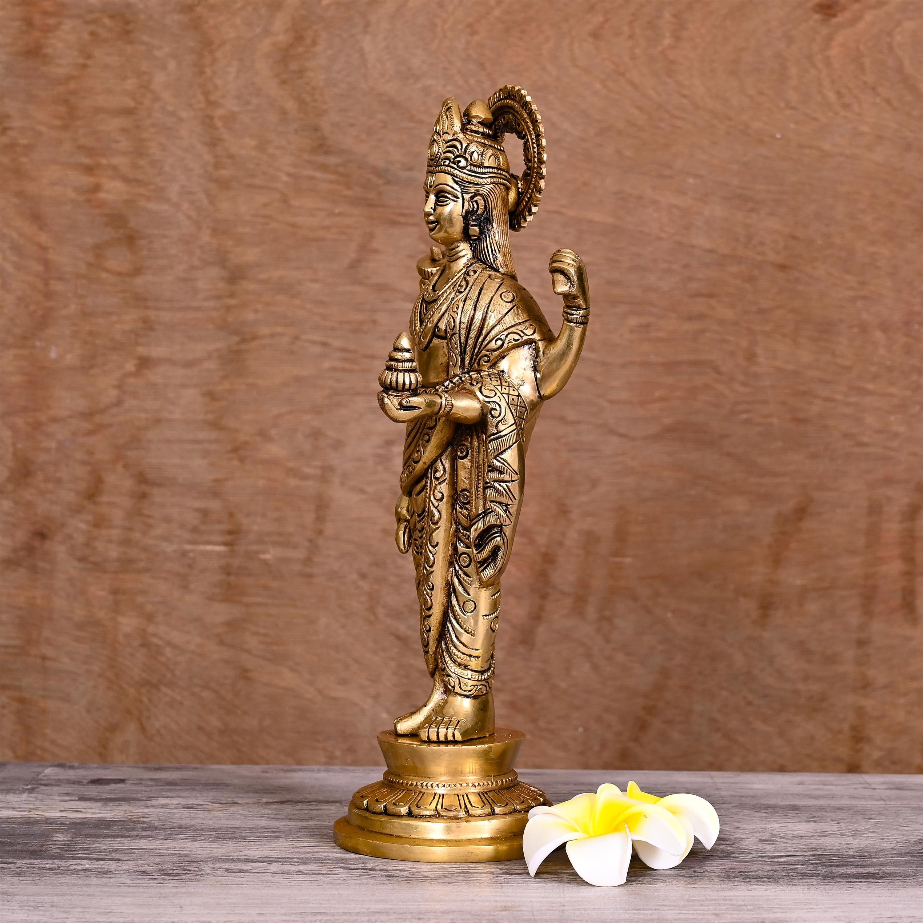 Brass Superfine Lord Dhanvantari Statue (12 Inch) Vedansh Craft