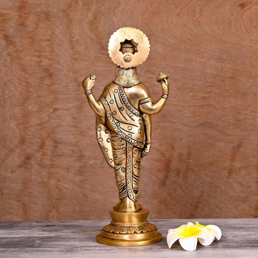 Brass Superfine Lord Dhanvantari Statue (12 Inch) Vedansh Craft
