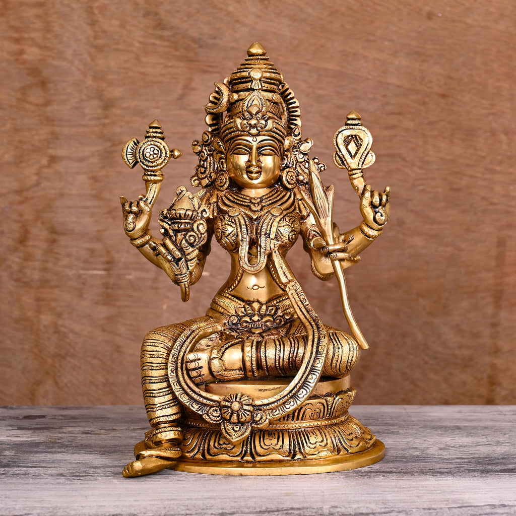 Brass Superfine Rajarajeshwari Devi Statue (10.5") Vedansh Craft