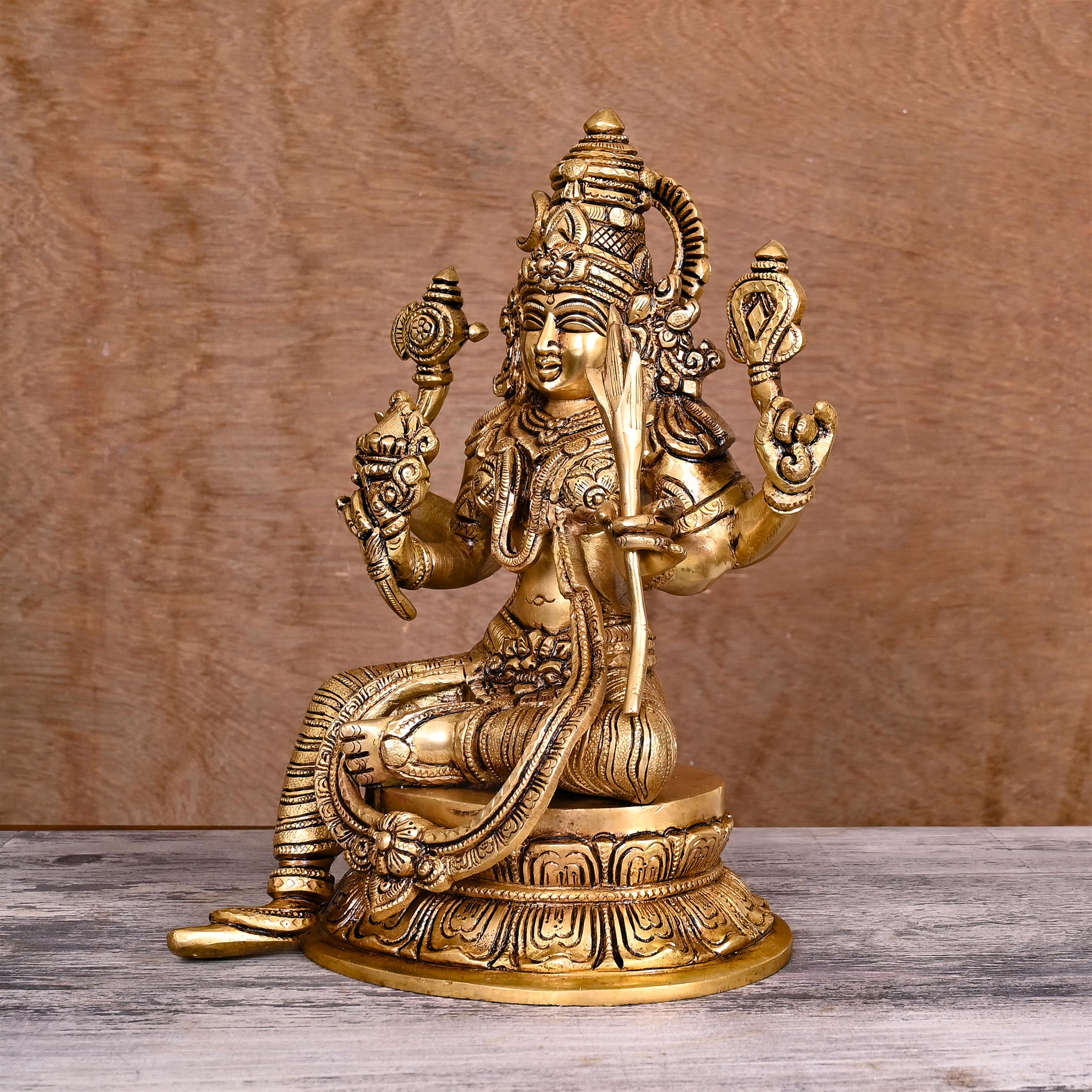 Brass Superfine Rajarajeshwari Devi Statue (10.5") Vedansh Craft