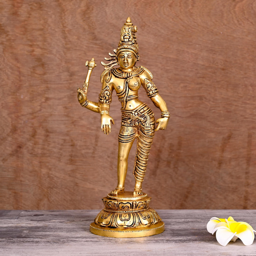 Brass Ardhanarishwara Idol (12.5 Inch) Vedansh Craft
