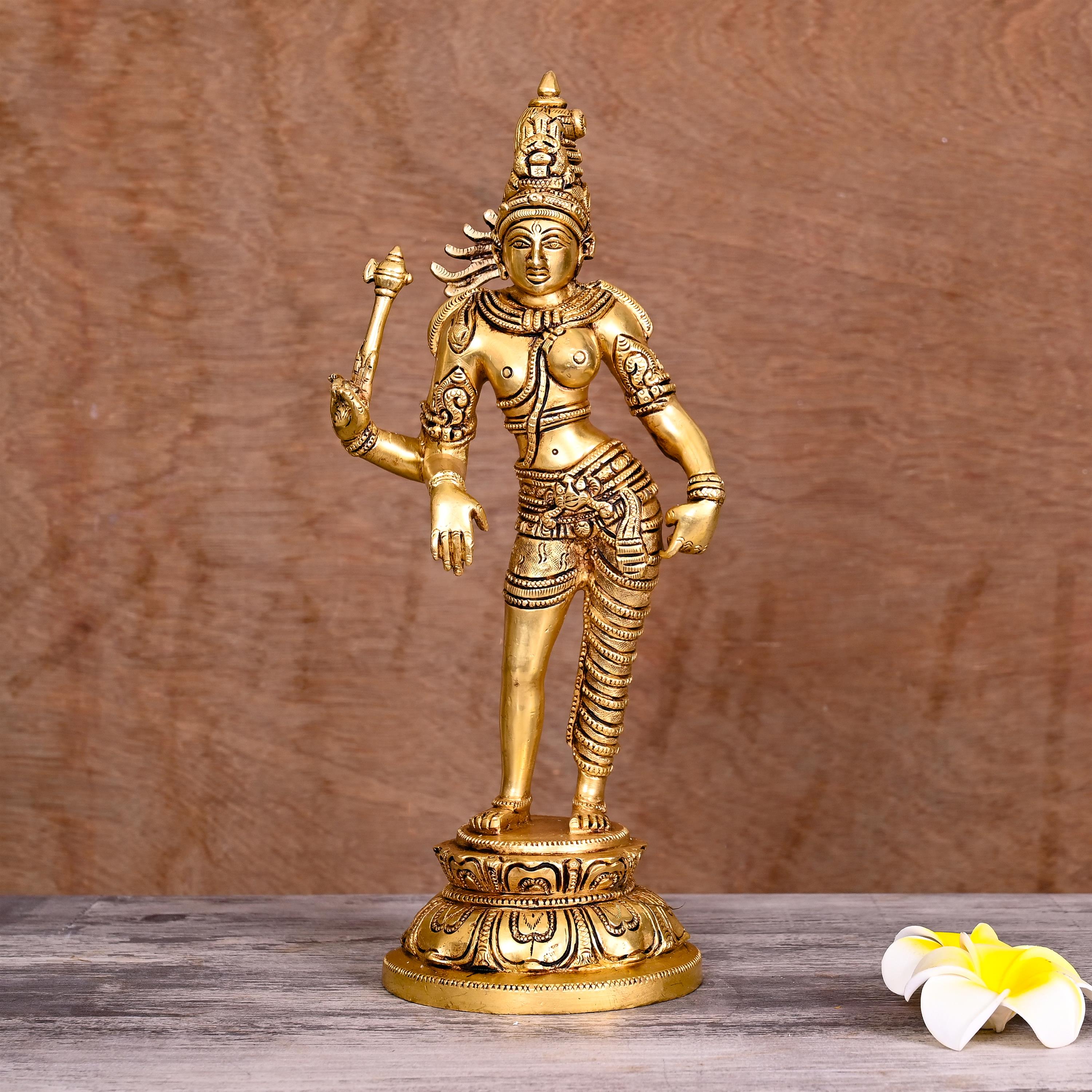 Brass Ardhanarishwara Idol (12.5 Inch) Vedansh Craft