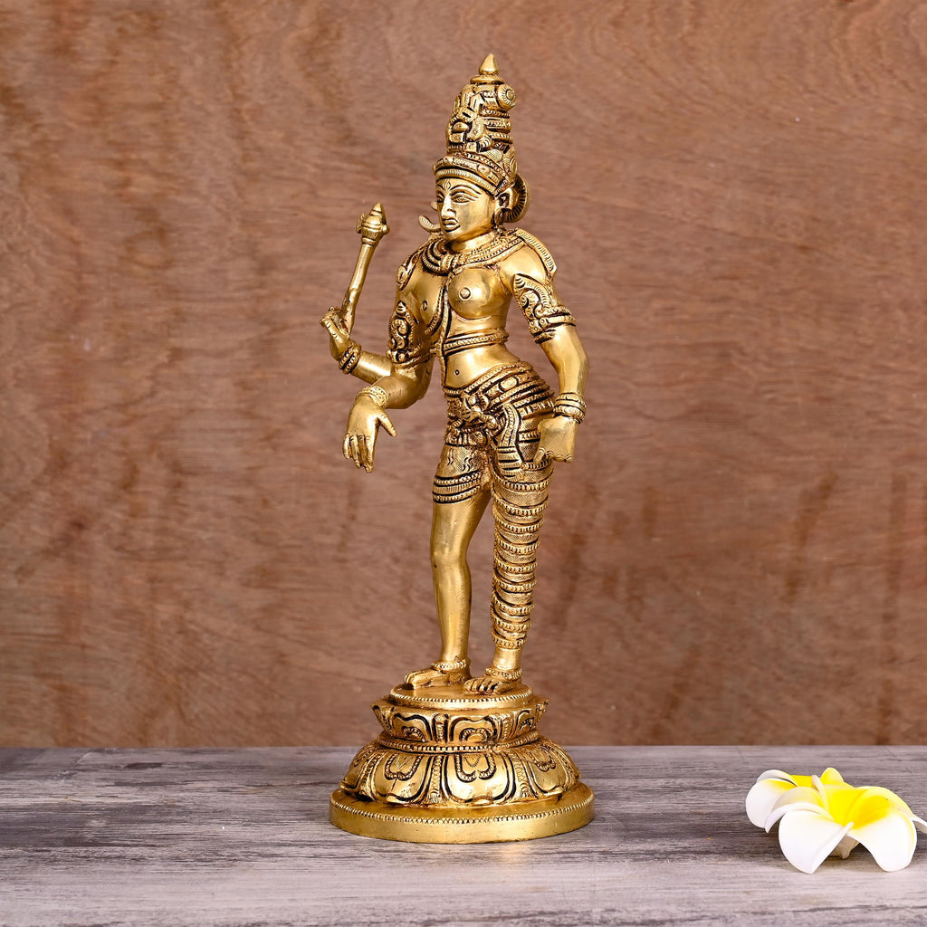 Brass Ardhanarishwara Idol (12.5 Inch) Vedansh Craft