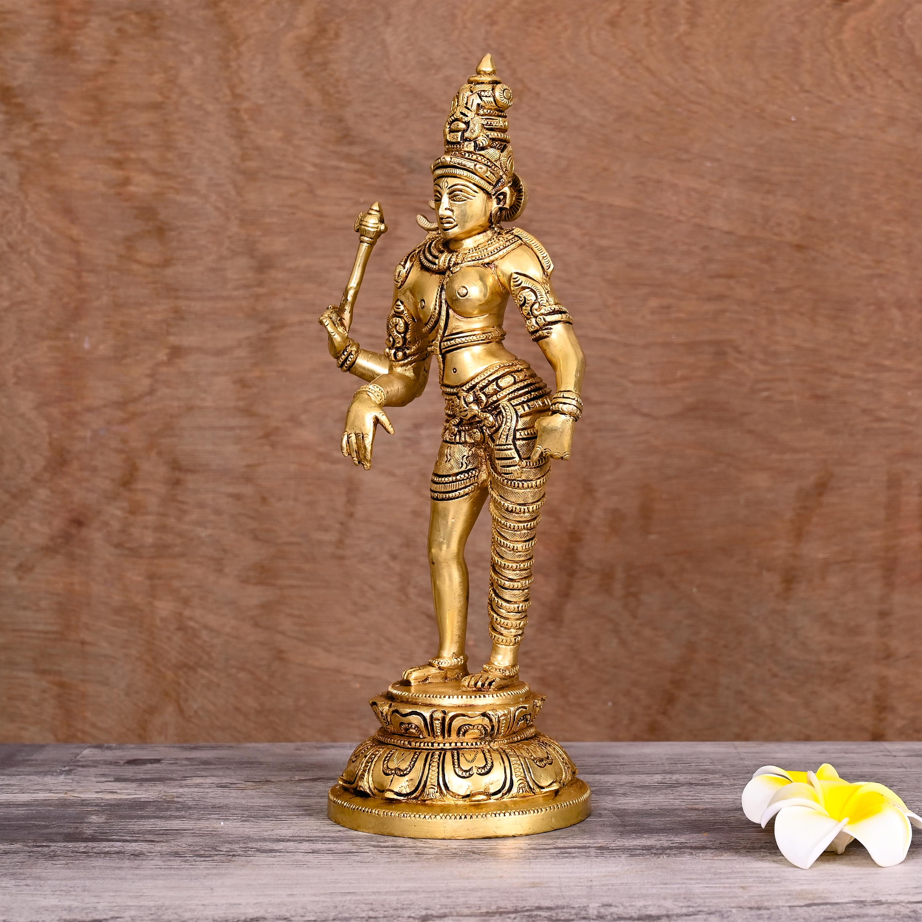 Brass Ardhanarishwara Idol (12.5 Inch) Vedansh Craft