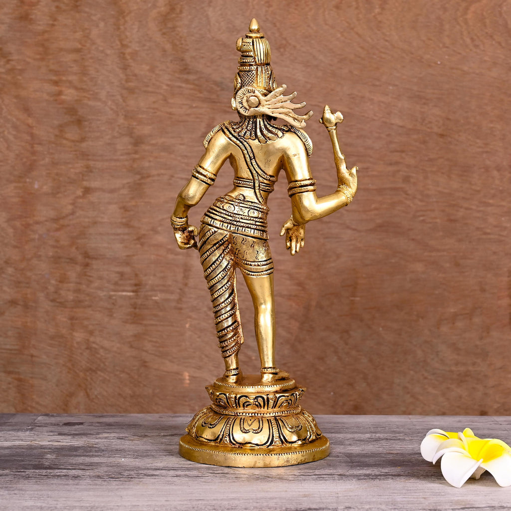 Brass Ardhanarishwara Idol (12.5 Inch) Vedansh Craft