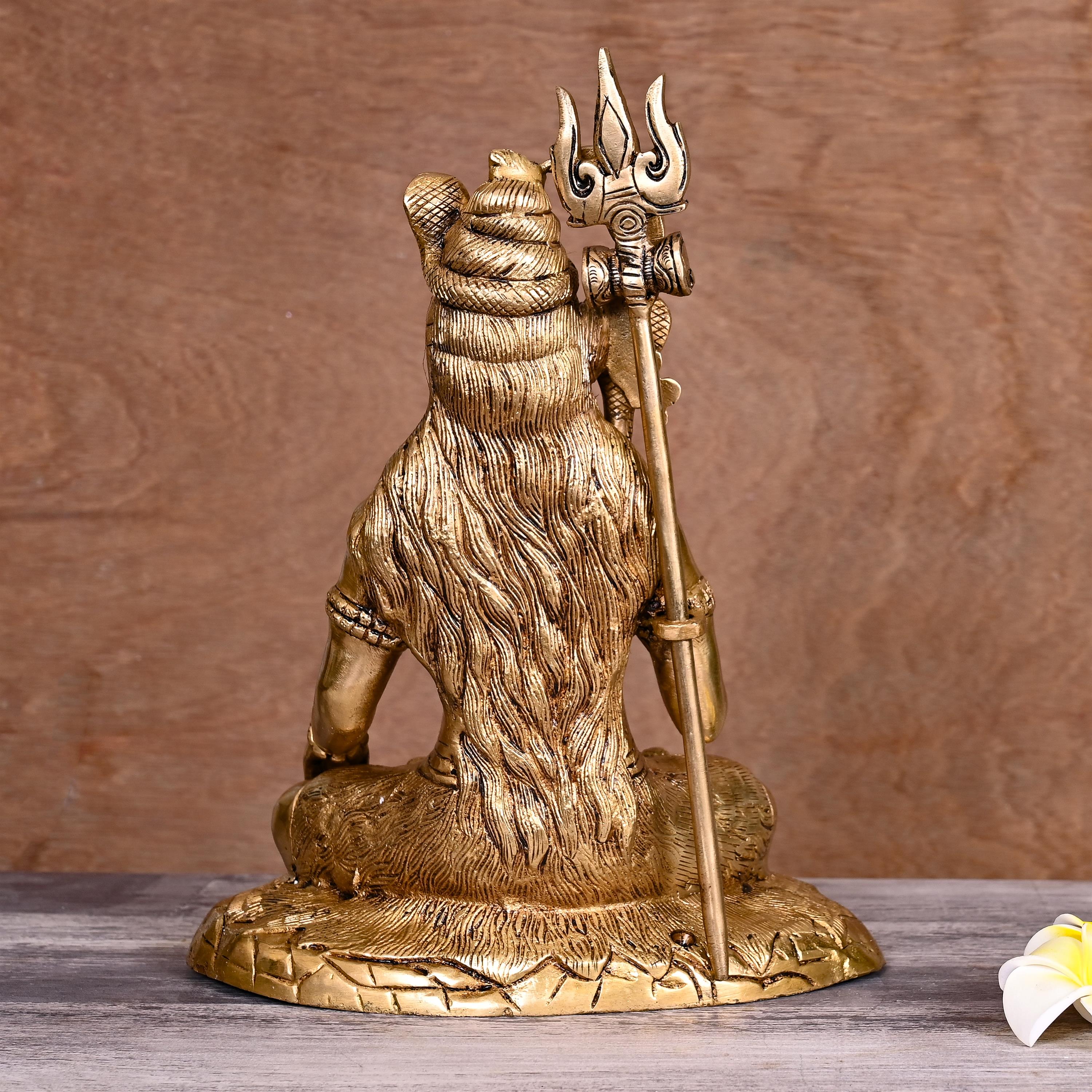 Brass Superfine Sitting Lord Shiva Statue (11.5 Inch) Vedansh Craft