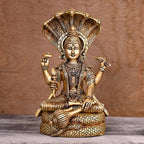 Brass Sitting Lord Vishnu Statue (13 Inch) Vedansh Craft