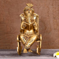 Brass Lord Ganesha Resting On Chair (15.5 Inch) Vedansh Craft