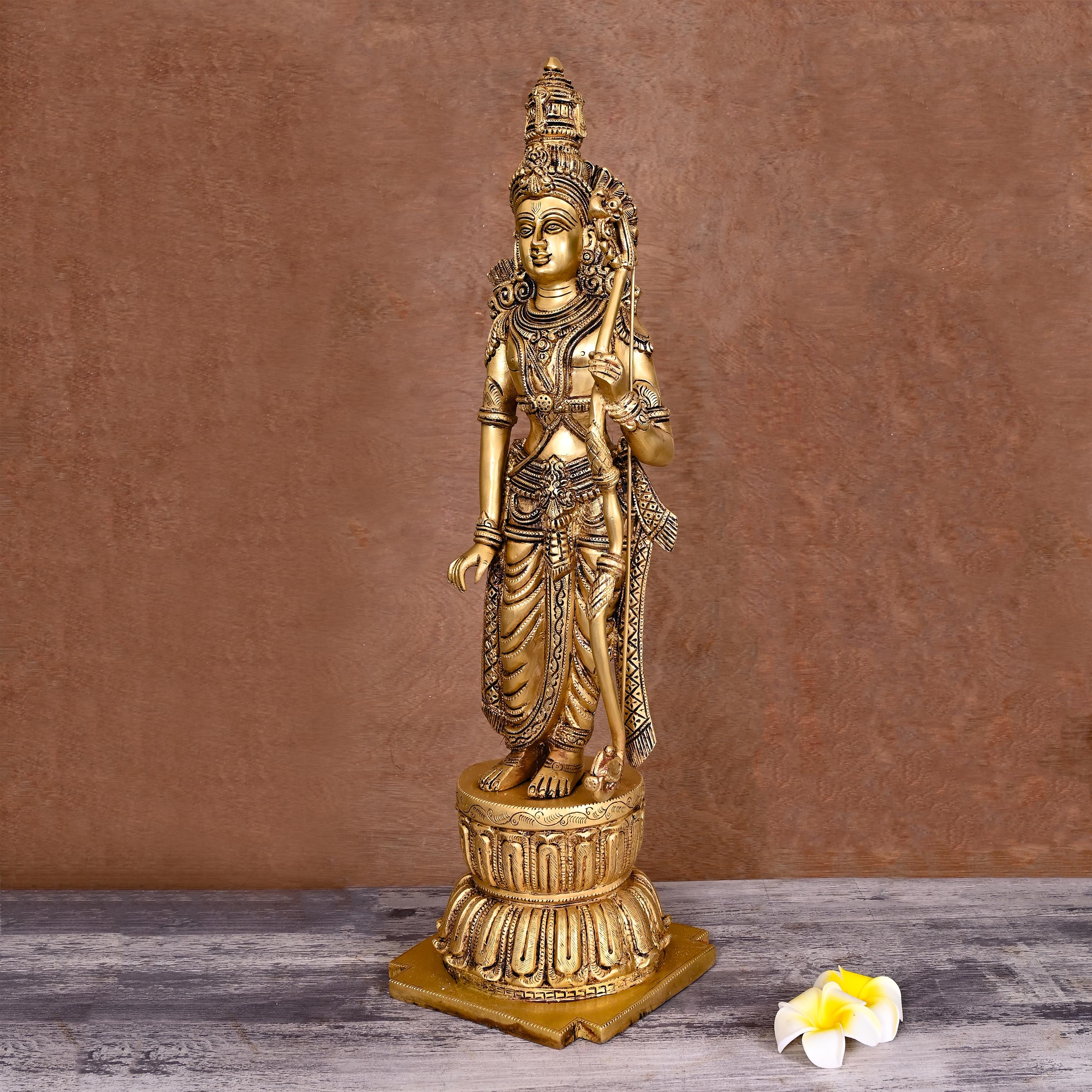 Brass Lord Ram Standing Statue  (24.5 Inch) Vedansh Craft