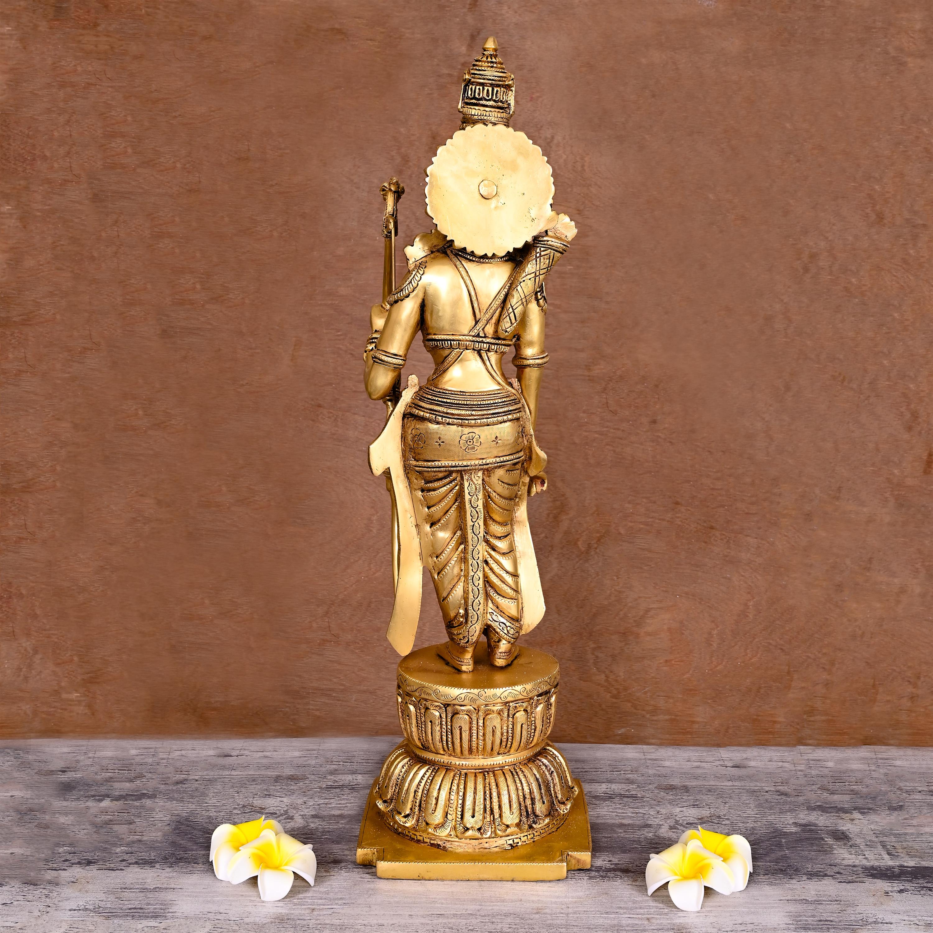 Brass Lord Ram Standing Statue  (24.5 Inch) Vedansh Craft