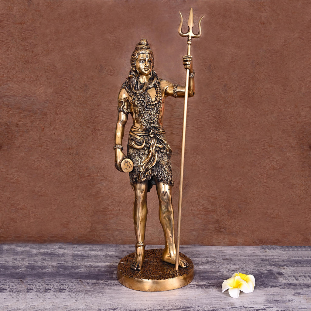 Brass Standing Shiva Statue (26 Inch) Vedansh Craft