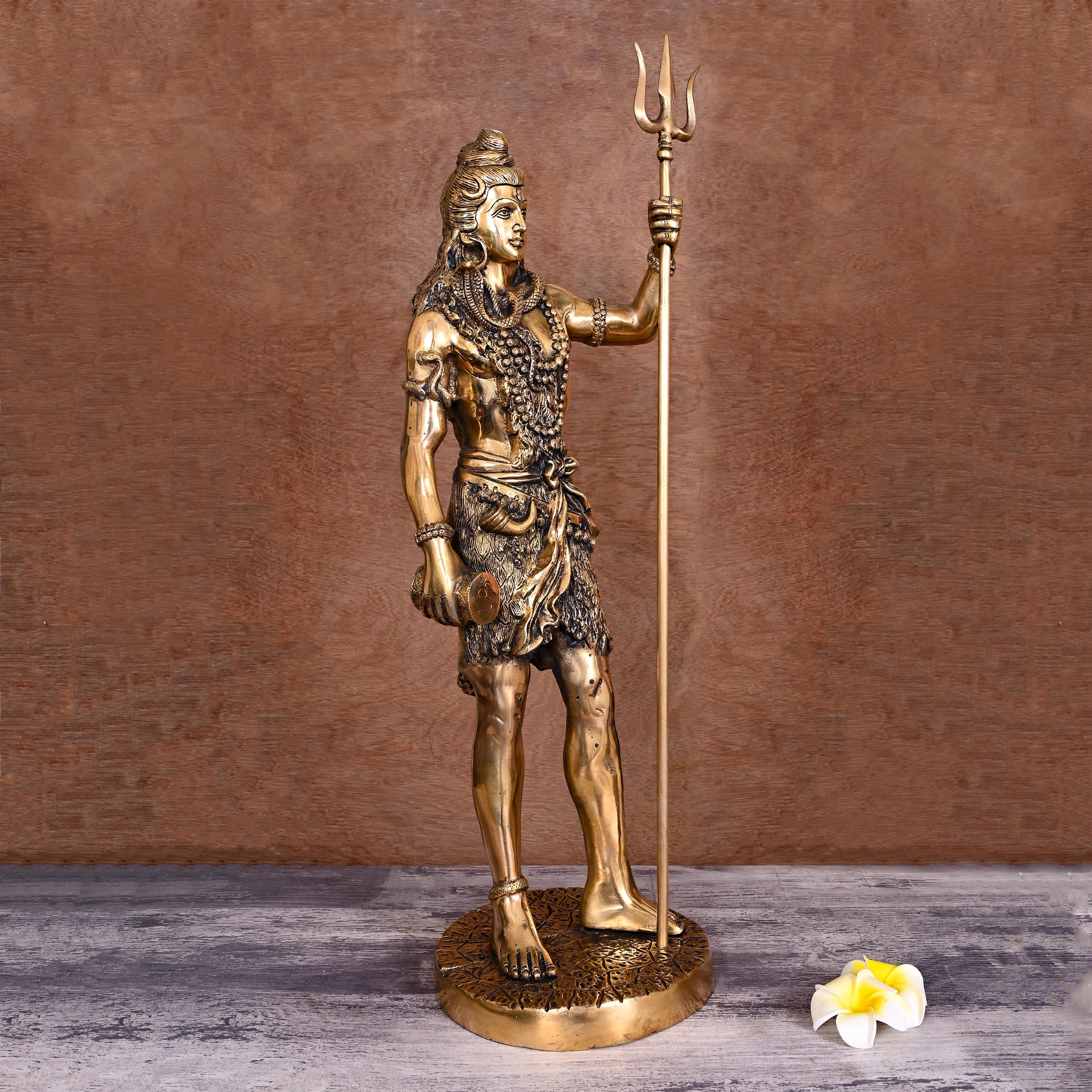 Brass Standing Shiva Statue (26 Inch) Vedansh Craft
