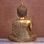 Brass Superfine Handcarved Blessing Buddha (17 Inch) Vedansh Craft
