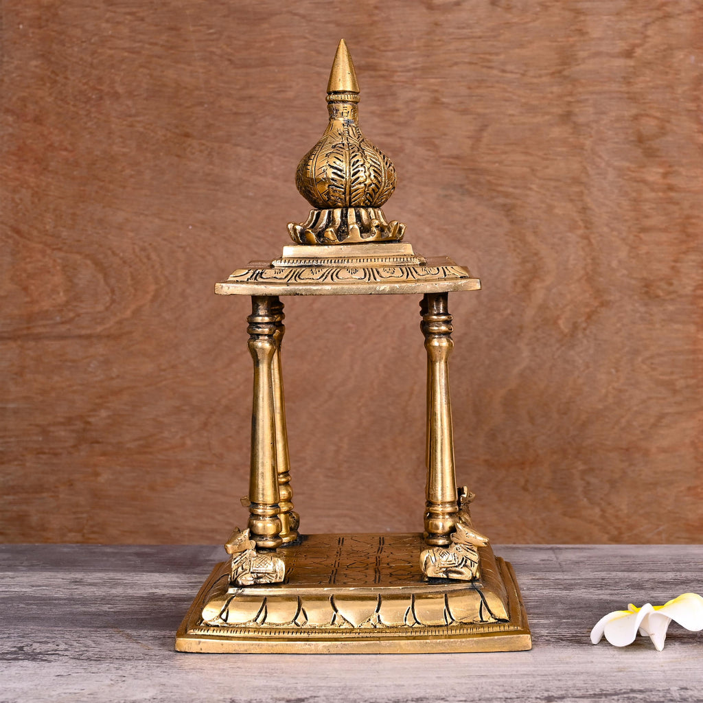 Brass Handcarved Temple (12.5 Inch) Vedansh Craft