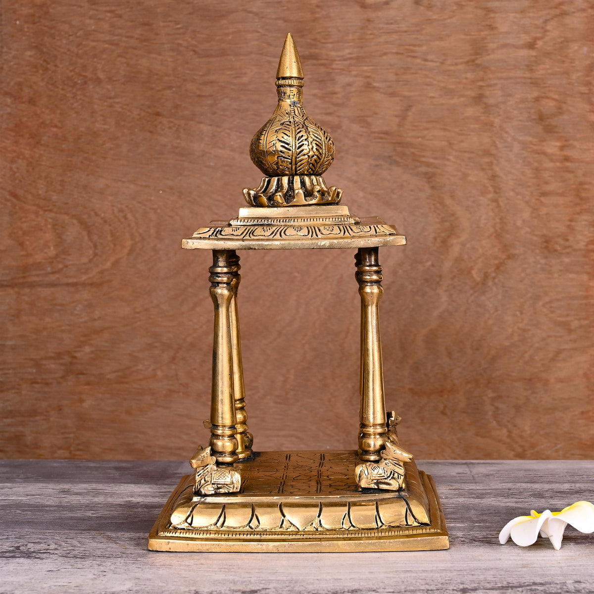 Brass Handcarved Temple (12.5 Inch) Vedansh Craft