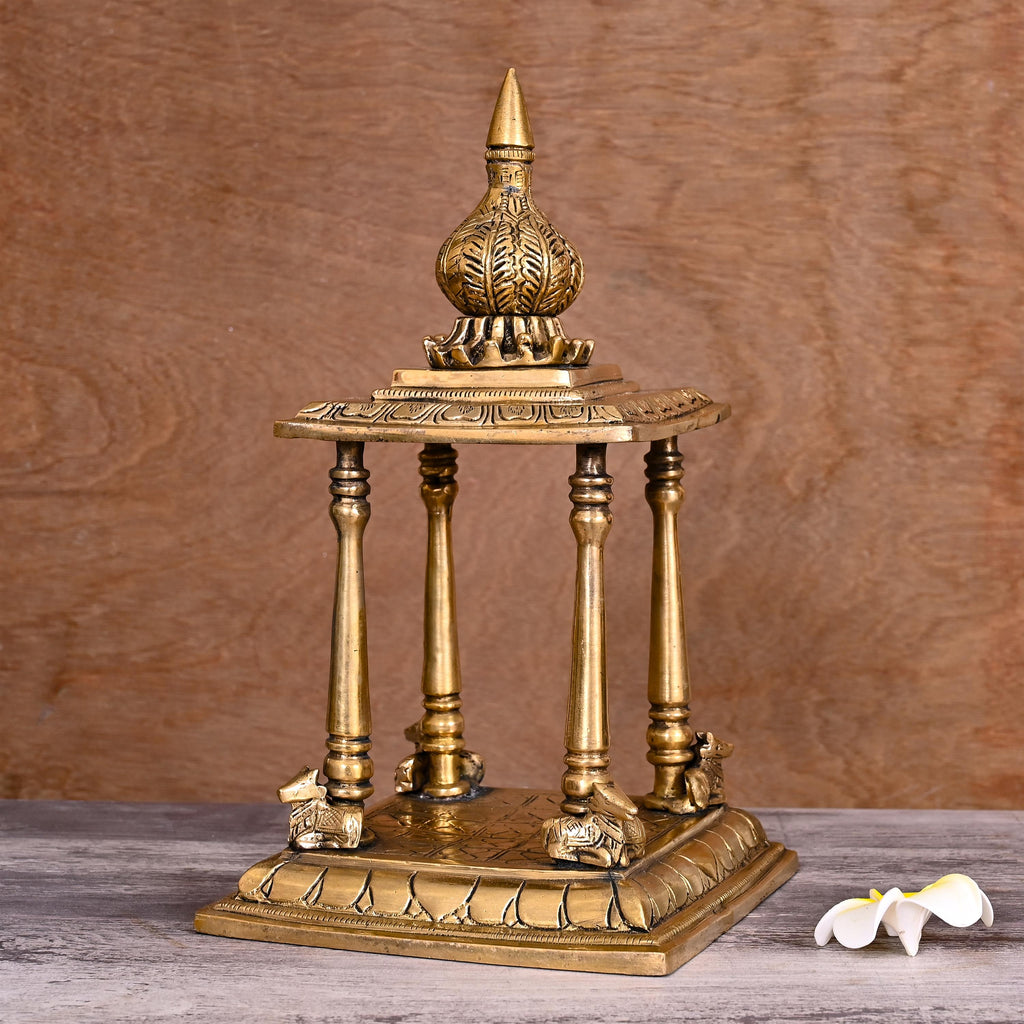 Brass Handcarved Temple (12.5 Inch) Vedansh Craft