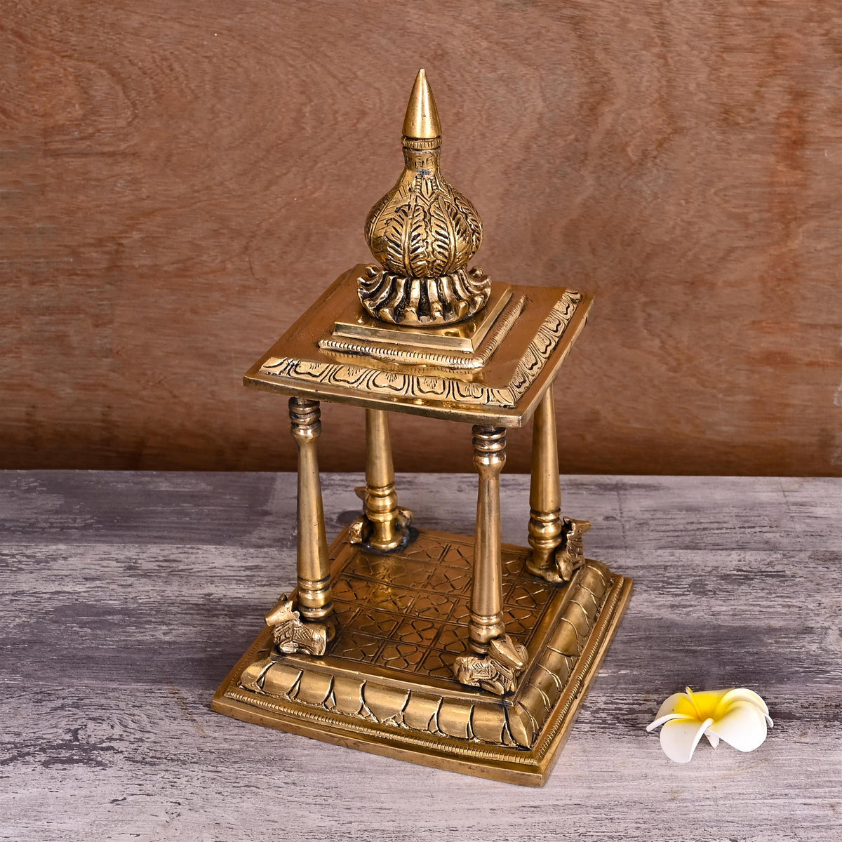 Brass Handcarved Temple (12.5 Inch) Vedansh Craft