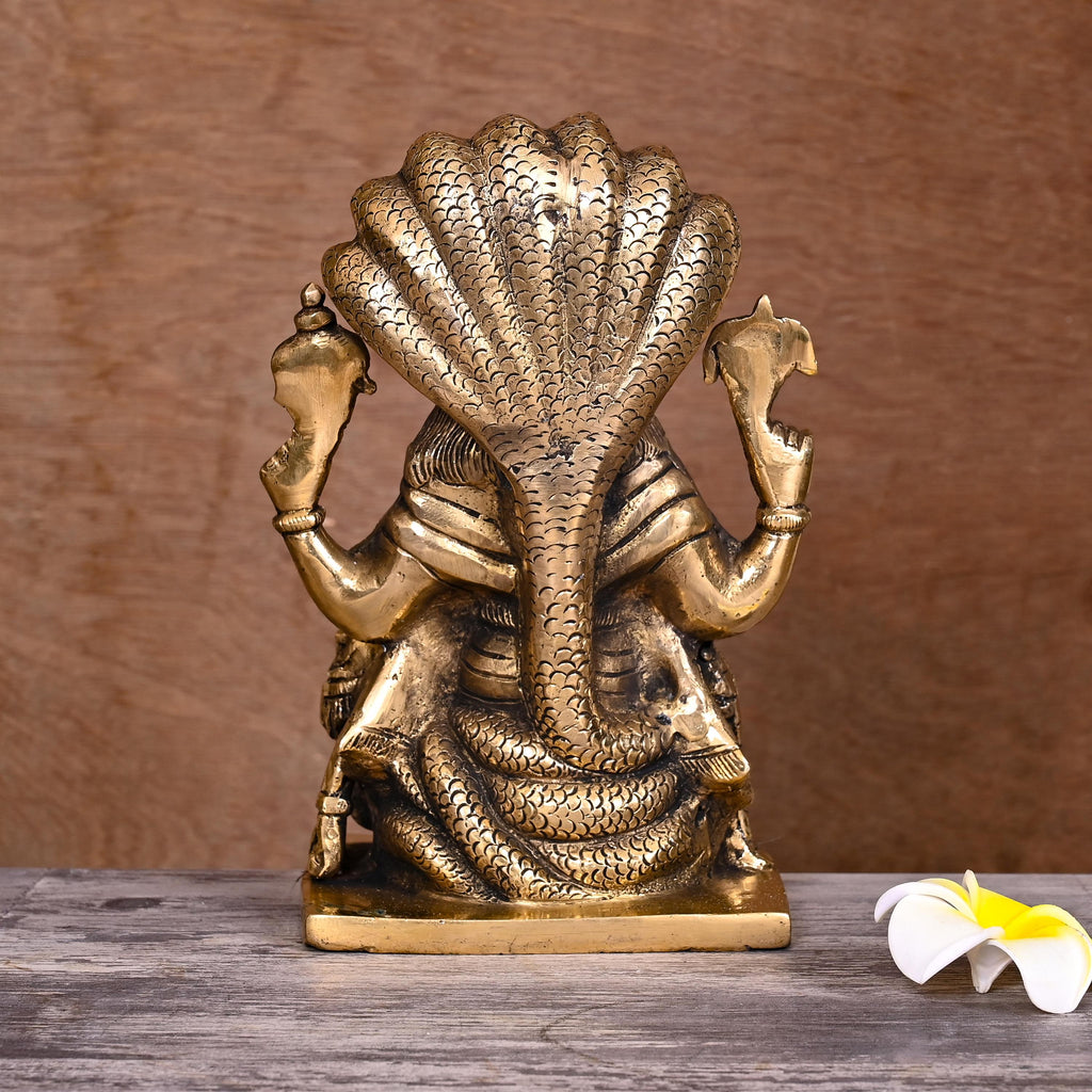 Brass God Narasimha Statue (8.5 Inch) Vedansh Craft