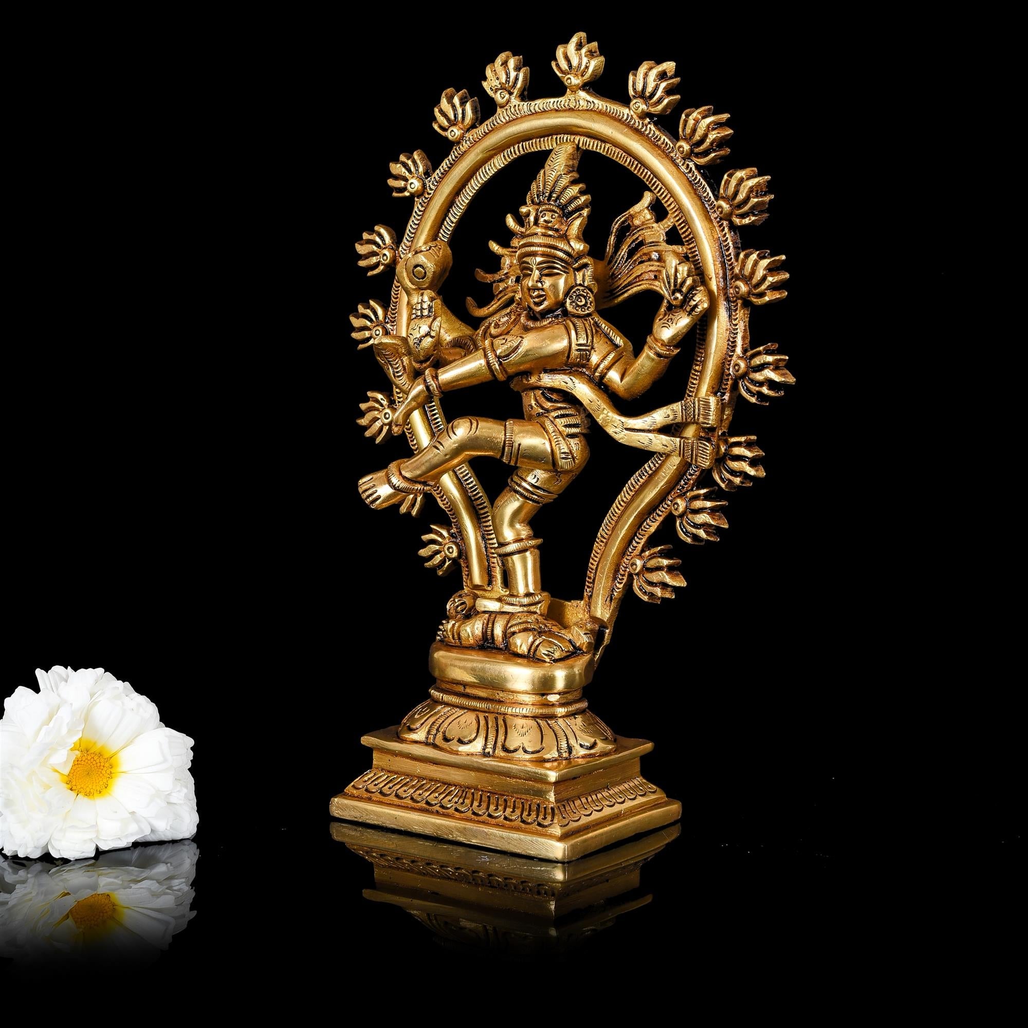 Brass Nataraja Dancing Shiva Superfine Idol (10 Inch) Vedansh Craft