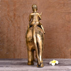 Brass Lord Indra On Elephant Airavata Statue (25 Inch) Vedansh Craft