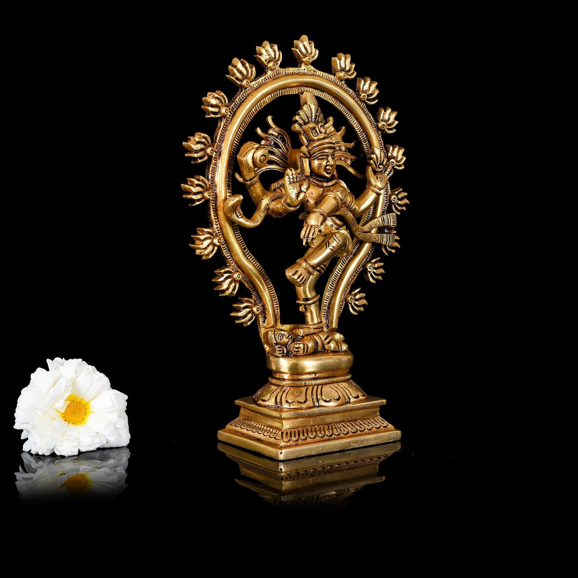 Brass Nataraja Dancing Shiva Superfine Idol (10 Inch) Vedansh Craft