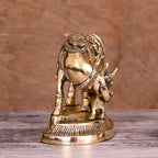 Brass Kamdhenu Cow With Calf Idol (4.5 Inch) Vedansh Craft