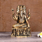 Brass Lord Brahma Statue (8.2 Inch) Vedansh Craft