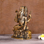 Brass Lord Brahma Statue (8.2 Inch) Vedansh Craft