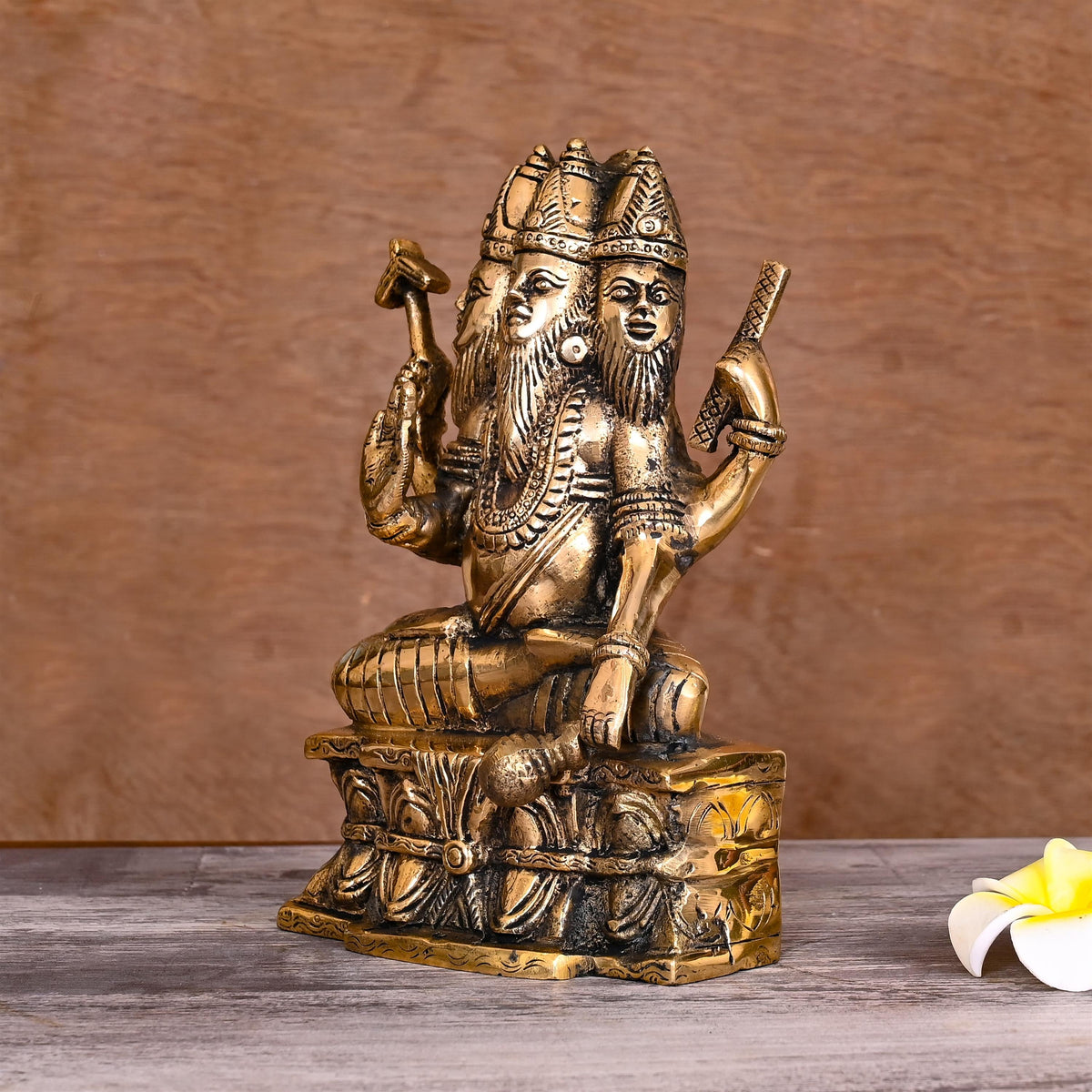 Brass Lord Brahma Statue (8.2 Inch) Vedansh Craft