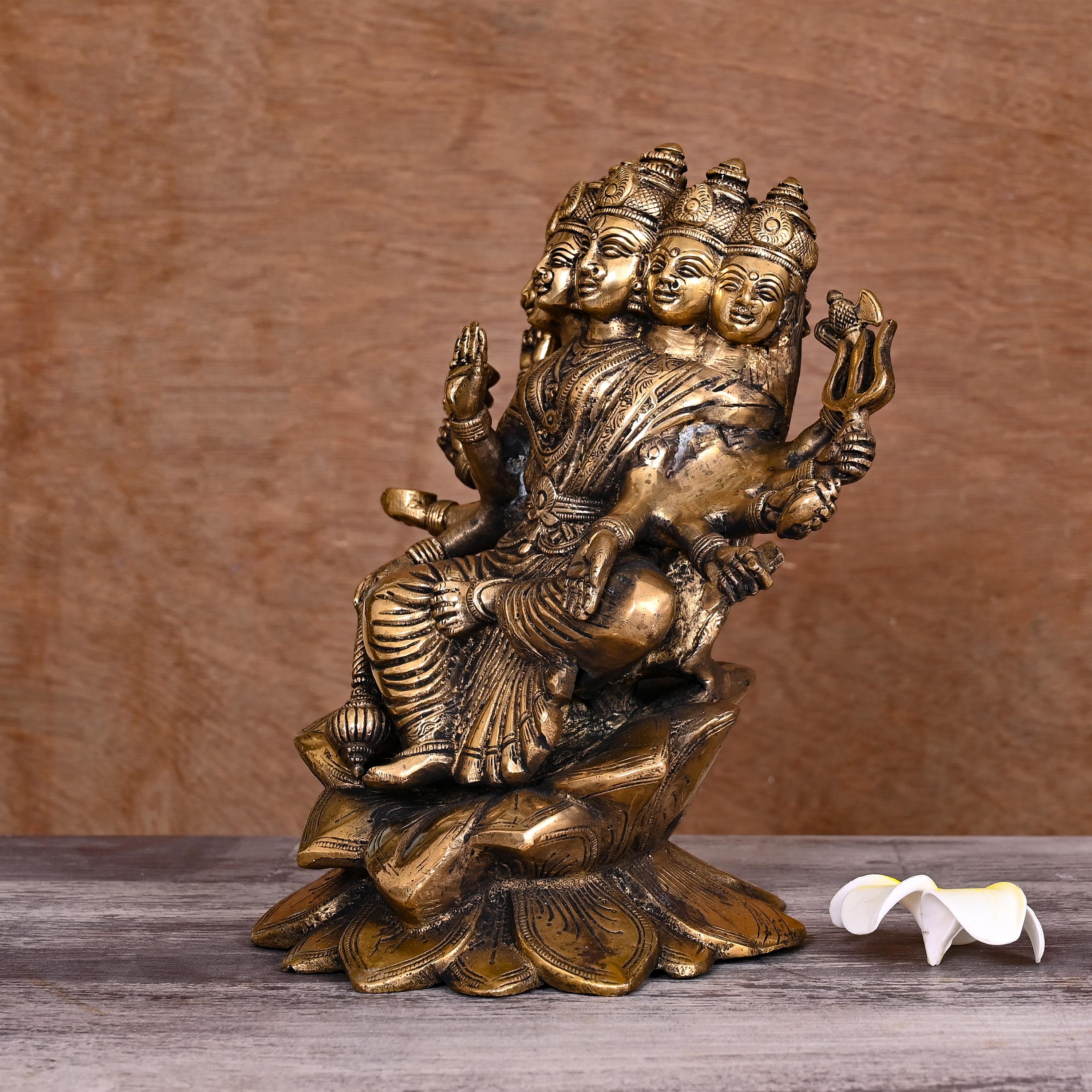 Brass Goddess Gayatri Devi Idol (9 Inch) Vedansh Craft