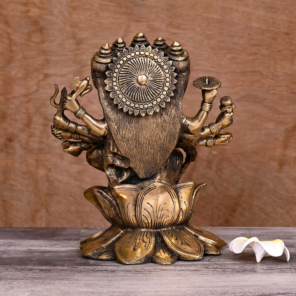 Brass Goddess Gayatri Devi Idol (9 Inch) Vedansh Craft