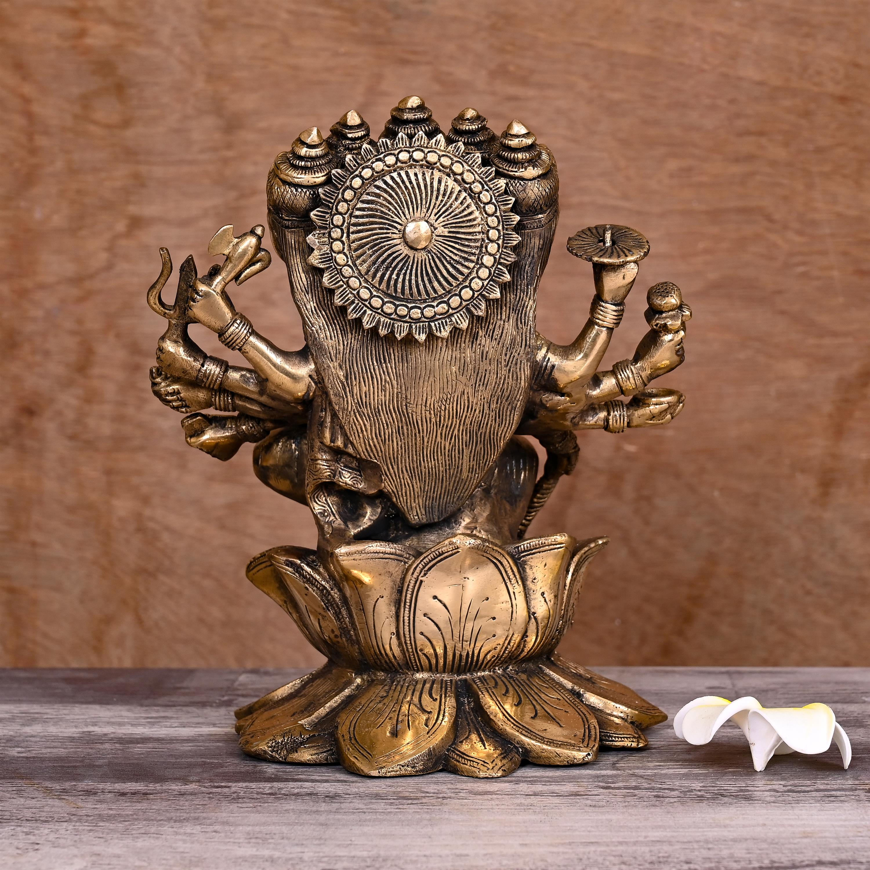 Brass Goddess Gayatri Devi Idol (9 Inch) Vedansh Craft