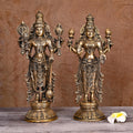 Brass Standing Vishnu Lakshmi Set (13 Inch) Vedansh Craft